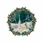 CHRISTMAS CHURCH & WREATH by SHARON SHARPE photo sculptures