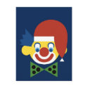Christmas Clown postcards