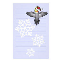 Christmas Cockatiel Stationery Paper