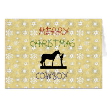 Christmas Collection Cowboy Horse Greeting Card