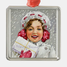 Christmas Collection Vintage Victorian Girl Xmas E Ornaments