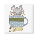 christmas cookies and mouse mug magnets
