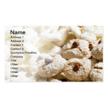 Christmas cookies business card template
