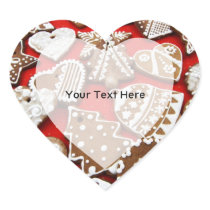 Christmas Cookies Label Heart Stickers
