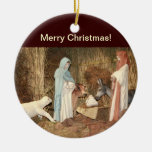 Christmas crib christmas tree ornament