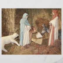 Christmas crib personalized flyer