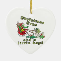 christmas croc a little hop frogs and crocodile christmas ornaments