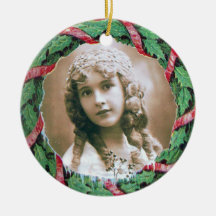 CHRISTMAS CROWN PHOTO TEMPLATE , Red Ruby Ornaments