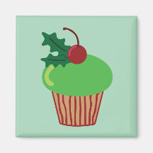 Christmas Cupcake Magnets