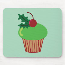 Christmas Cupcake Mouse Pads