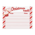 Christmas Cupcakes Mailable Recipe Card postcards