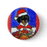 Christmas Dachshund buttons