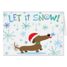 Christmas Dachshund Greeting Card
