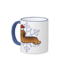 Christmas Dachshund (longhair) Mug
