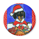 Christmas Dachshund Refrigerator Magnets