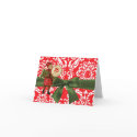 Christmas Damask Note Card - Customised