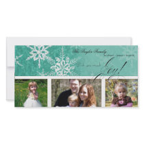 Christmas Damask Snowflake - Aqua Blue