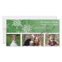 Christmas Damask Snowflake - Emerald Green