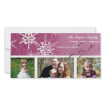 Christmas Damask Snowflake - Hot Pink
