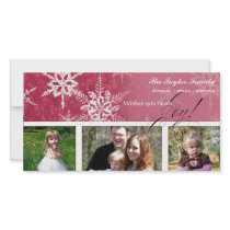 Christmas Damask Snowflake - Magenta Hot Pink
