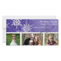 Christmas Damask Snowflake - Purple n White