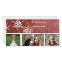 Christmas Damask Snowflake - Red and White