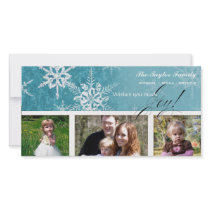 Christmas Damask Snowflake - Winter Blue White