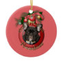 Christmas - Deck the Halls - Frenchies - Teal Christmas Tree Ornaments