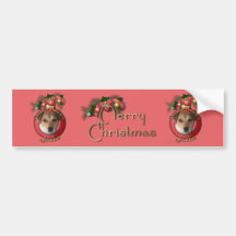 Christmas - Deck the Halls - Jack Russell Bumper Sticker