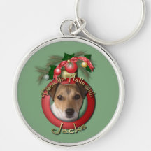 Christmas - Deck the Halls - Jack Russell Key Chains
