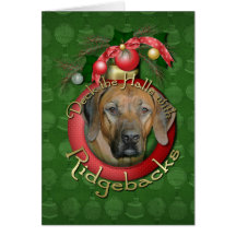 Christmas - Deck the Halls - Ridgebacks Greeting Cards