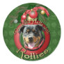 Christmas - Deck the Halls - Rotties - SambaParTi Round Sticker