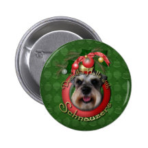Christmas - Deck the Halls - Schnauzers Pin