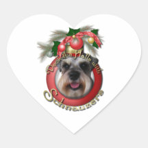 Christmas - Deck the Halls - Schnauzers Stickers