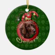 Christmas - Deck the Halls - Setters Christmas Ornament