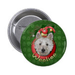 Christmas - Deck the Halls - Westies - Tank Pinback Buttons