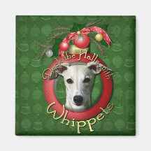 Christmas - Deck the Halls - Whippets Magnets