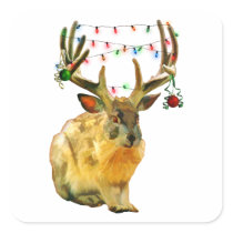 Christmas Decorated Jackalope