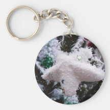 Christmas Decorations Star Frosted Key Chains