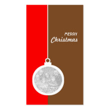 Christmas Decorative Ball Business Cards