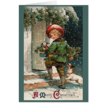 Christmas Delivery Boy Greeting Card