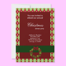 Christmas Dinner Diamonds invitations