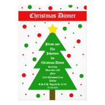 Christmas Dinner Party Invitation - Christmas Tree
