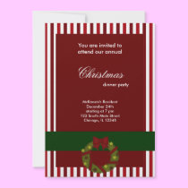 Christmas Dinner Stripes invitations