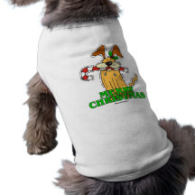 Christmas Dog & Candy Cane. Dog Shirt