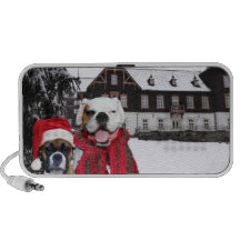 Christmas dogs doodle speaker