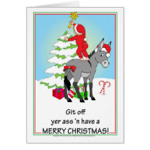 Christmas Donkey Greeting Cards