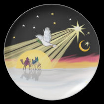 Christmas Dove plates