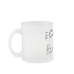 Christmas "eggnog rules" - frosted glass mug