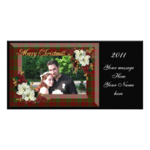 Christmas elegance plaid photo card